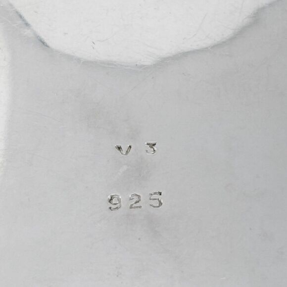 Vintage Sterling Silver 925 Large Rectangular Onyx Pendant - Picture 6 of 7